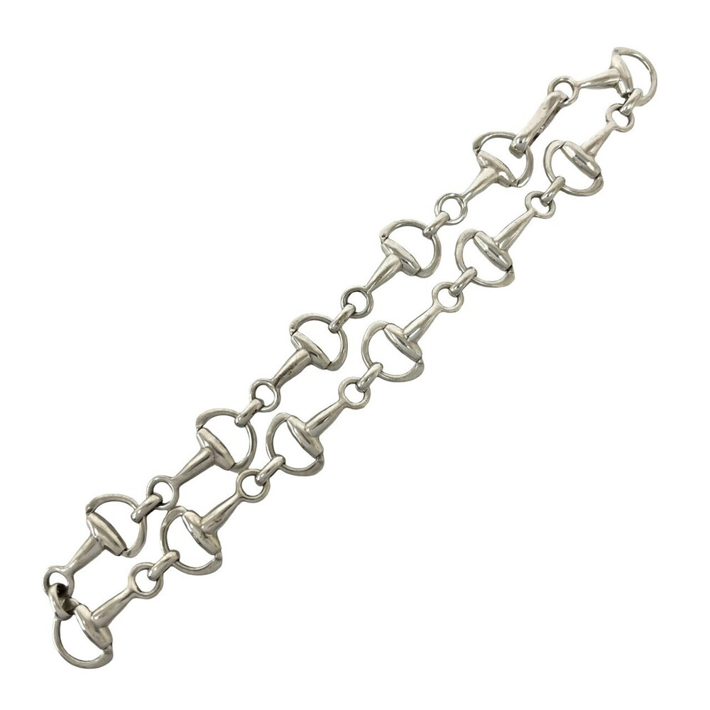 GUCCI Vintage Horsebit Necklace (Tom Ford Era) - Sterling Silver 925 Accessor...
